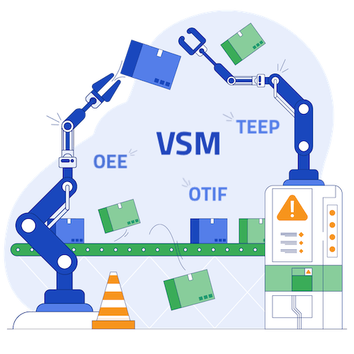 oprogramowanie dla firm produkcyjnych - OEE, VSM, TEEP, OTIF