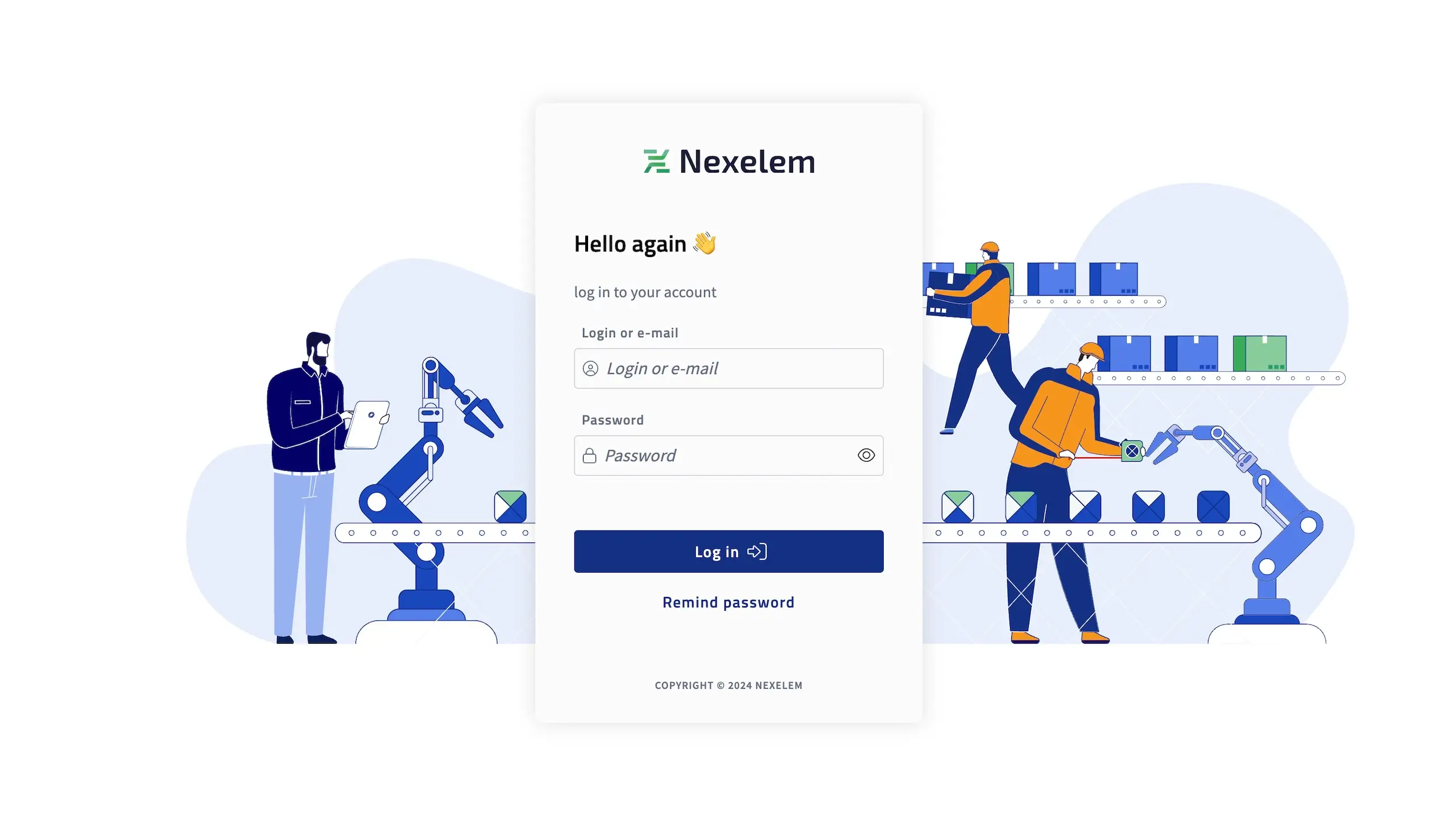 Strona logowania Nexelem